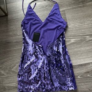x REVOLVE Taja Mini Dress in Purple Sequin